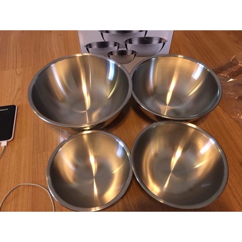 [Hàng nội địa Đức] Set 4 âu trộn WMF thép Cromagan an toàn cho sức khoẻ và bếp ăn