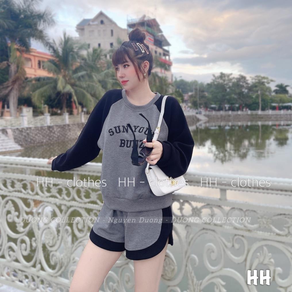 [ 𝐅𝐑𝐄𝐄 𝐒𝐇𝐈𝐏 ]  SÉT BỘ  BUNZ ÁO CỔ TRÒN PHỐI VẢI CÁ TÍNH