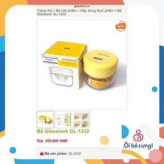 Bộ chế biến ăn dặm cho bé Bát Thủy Tinh Glass Lock An Toàn