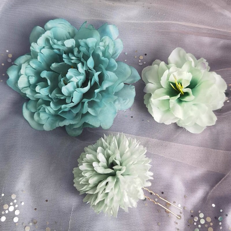 Hoa cài tóc cổ trang make up phụ kiện cổ phong có sẵn