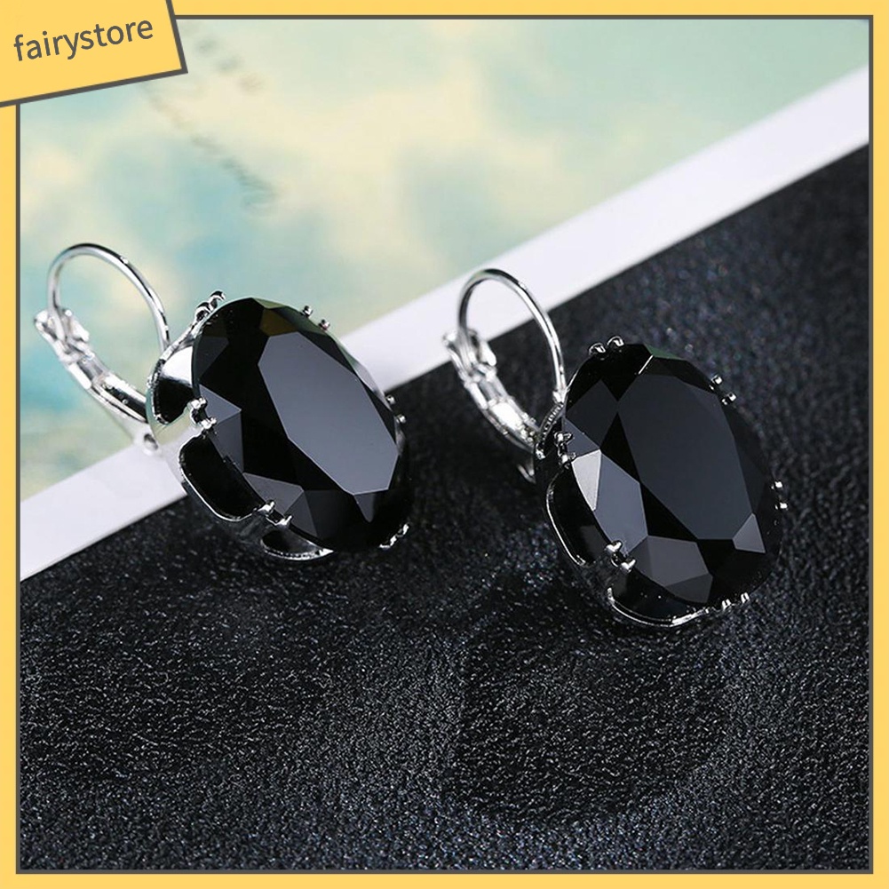 Hoa Tai Xi Bạc Phối Đá Lấp Lánh Cho Nữ