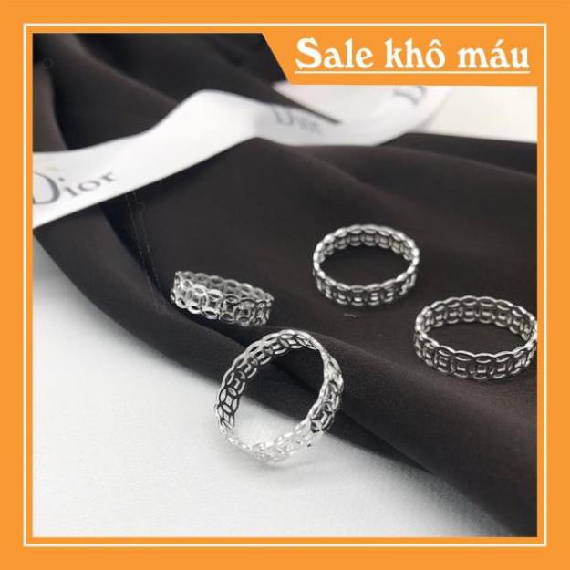 Gía xưởng Nhẫn kim tiền trơn chuẩn bạc ta không bị xỉn màu - BYL JEWELRY