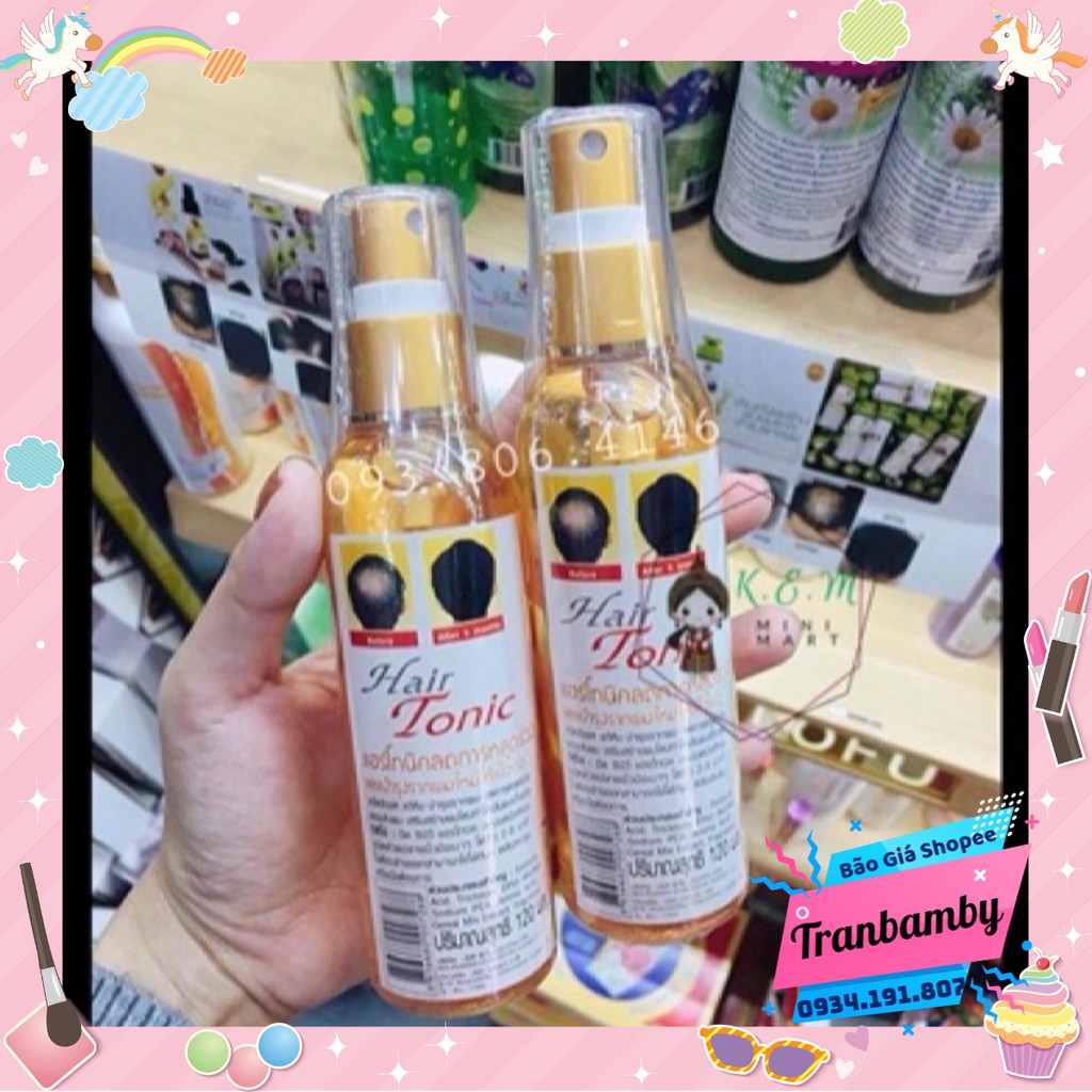 Chai Xịt Kích Thích Mọc Tóc Cho Nam GENIVE Hair Tonic 120ml - Thái Lan
