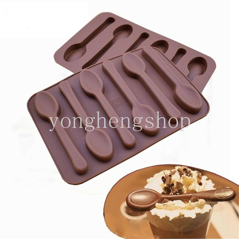 Khuôn Silicone Làm Bánh Tạo Hình Muỗng 3D Độc Đáo Tiện Dụng