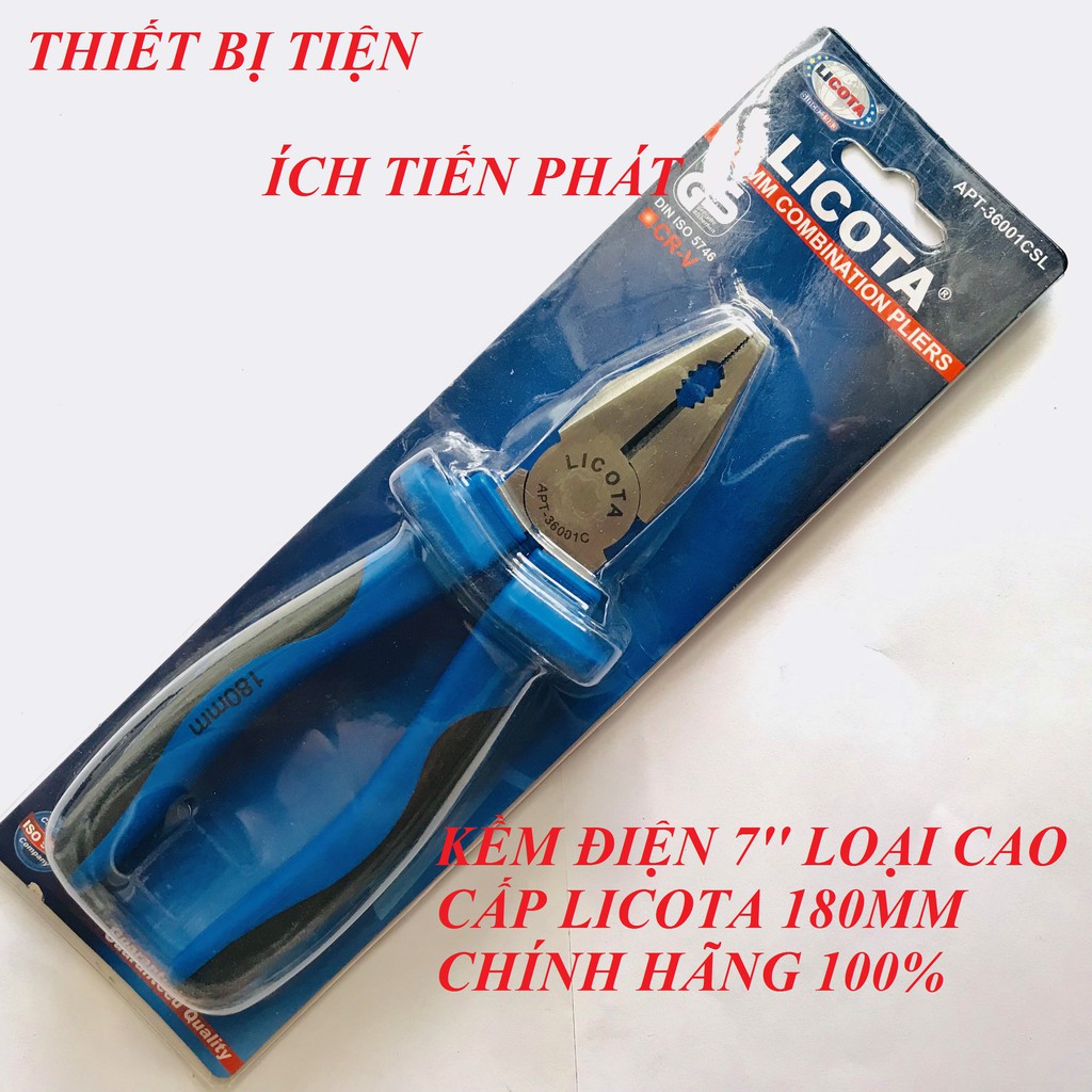 Kìm Điện, Răng, Kềm Điện LICOTA Cao Cấp 7&quot; - 180mm APT-36001CSL Thép CR-V (Chính Hãng CRV)