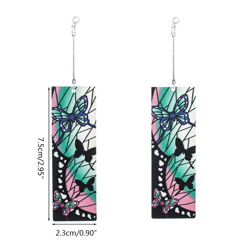 Bông Tai Acrylic Hình Bướm Hóa Trang Nhân Vật Shinobu