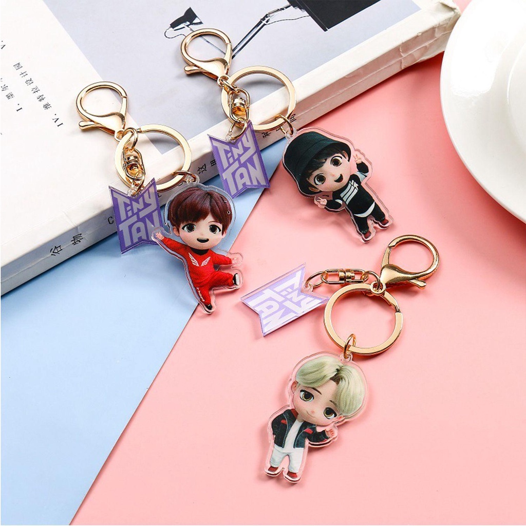 MIHAN1 Cute BTS Bag Accessories Acrylic Peripheral Pendant Lovely Charm Jewelry New style Tiny TAN Cartoons Keychain