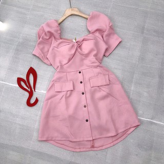 đầm soắn ngực hở lưng
