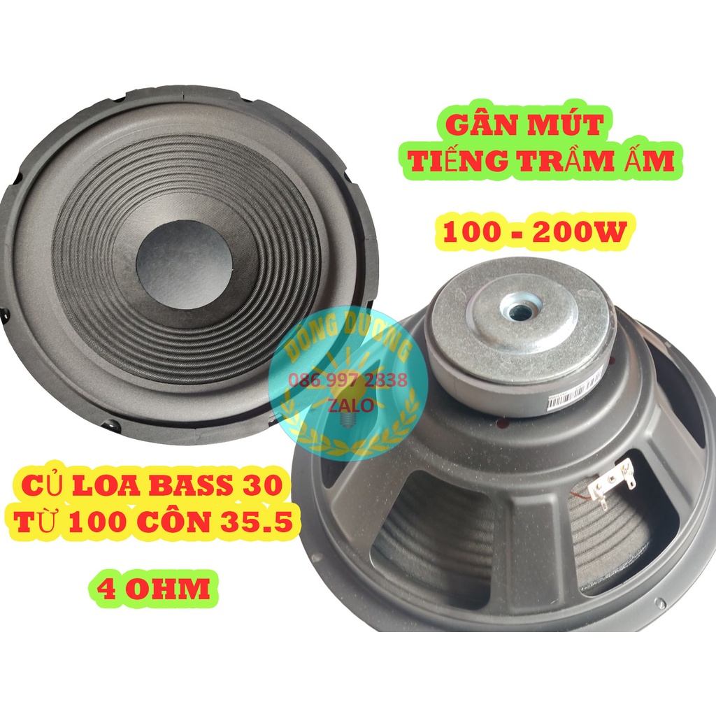 LOA BASS 30 TƯ 100MM - 4 ohm CHO LOA KÉO HOẶC AMPLI NHỎ - GIÁ 1 CÁI - CỦ LOA RỜI