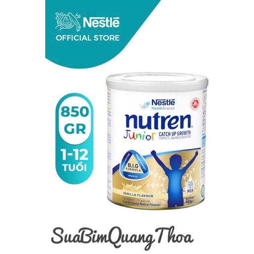 [ Chính Hãng ]  Sữa Nutren Junior 850g [ Mẫu Mới ] [ Date Luôn Mới ]