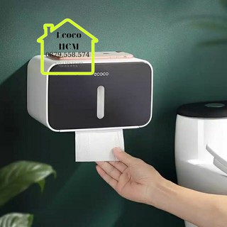 Hộp đựng giấy vệ sinh Ecoco 1903 - Có thanh giữ lõi giấy và làm trục xoay