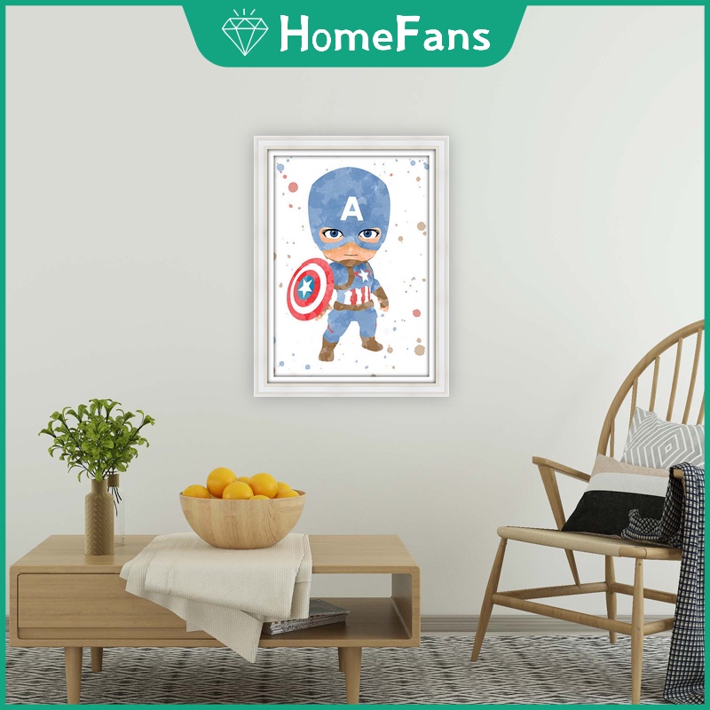 Tranh Đính Đá 30x40cm Kèm Phụ Kiện Tự Làm Hình Siêu Anh Hùng Xinh Xắn