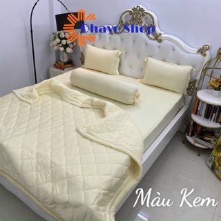 Bộ ga trải giường, drap thun lạnh Hàn Quốc- Size 2m và 2m2(nệm 10cm)