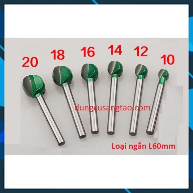 Đầu phá thô hình cầu trục 6mm / mũi phá thô quả đào cán 6mm loại ngắn L60mm (1 cái) cao cấp