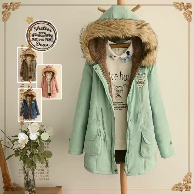 [ ORDER ] Áo Khoác Lông - Áo Khoác Dài Ulzzang Lót Bông Siêu Ấm | BigBuy360 - bigbuy360.vn