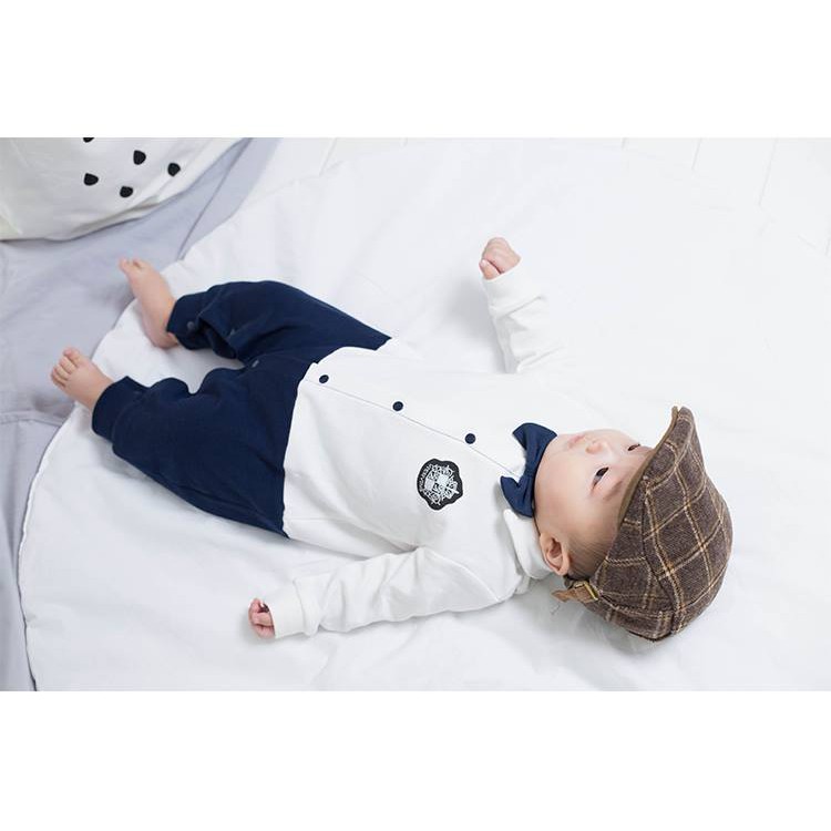 Body công tử nơ dài tay cho bé trai 3-13kg .