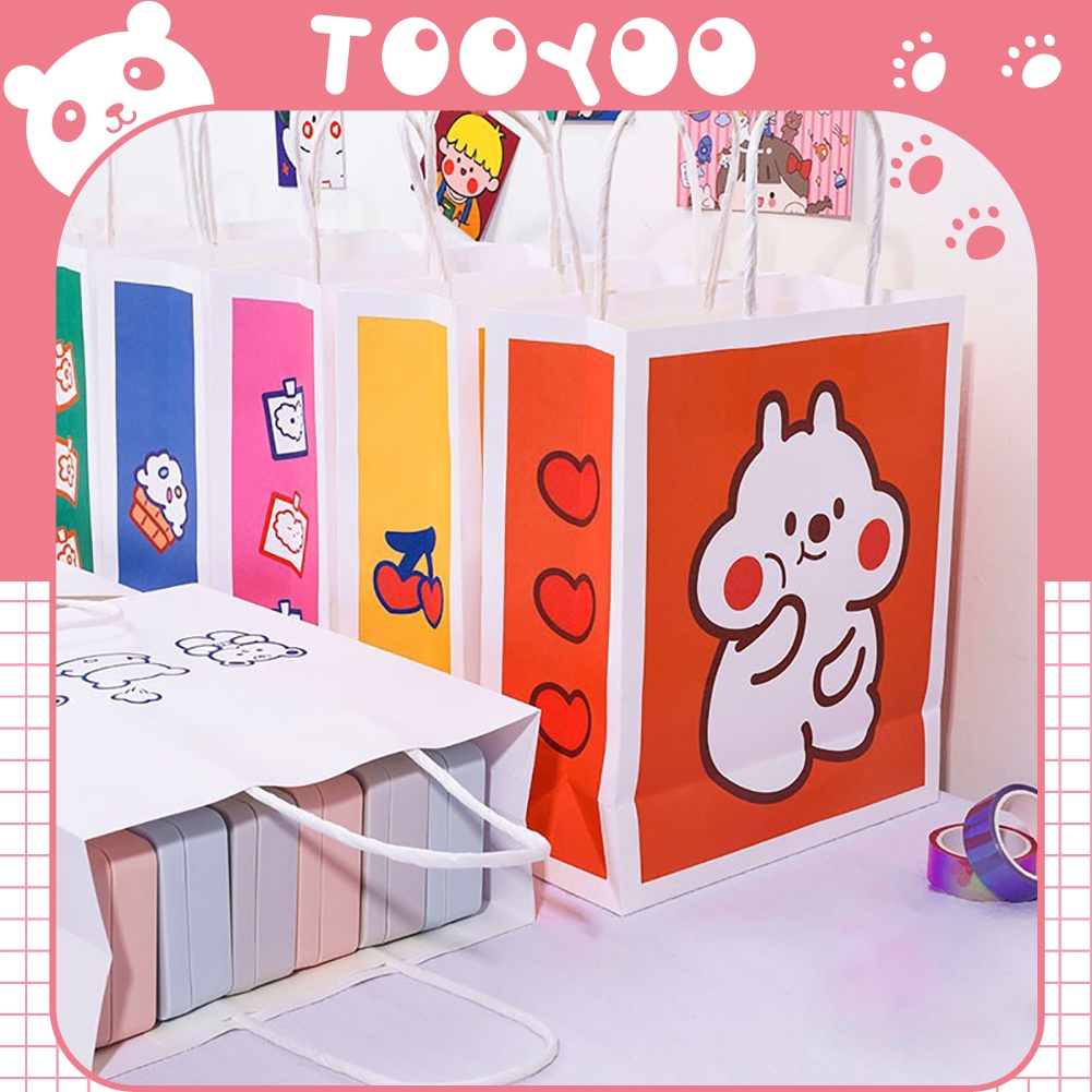 Túi giấy tặng quà giấy kraft túi tote sinh nhật dễ thương cute TooYoo TY0011