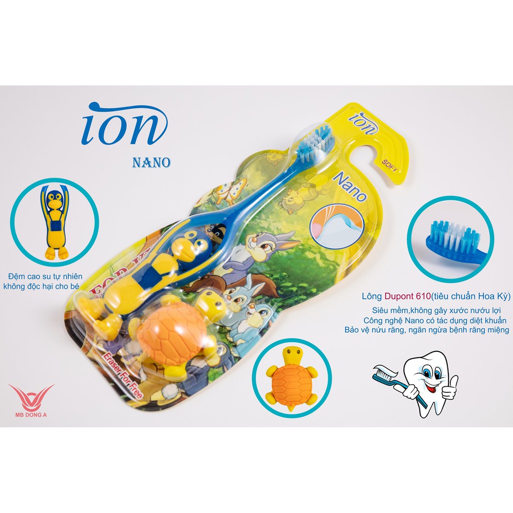 Bàn chải đánh răng trẻ em Ion Nano Kid nhập khẩu Hàn Quốc