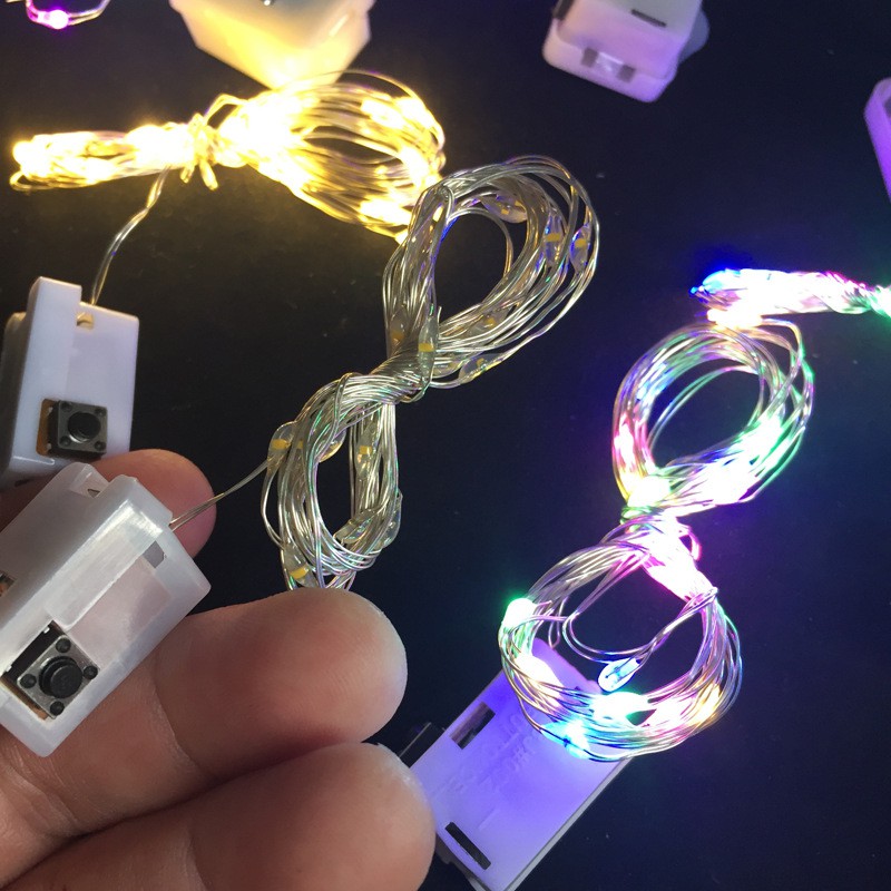 Dây Đèn LED Mini 1M Dùng Trang Trí Hộp Quà Giáng Sinh / Tiệc Cưới