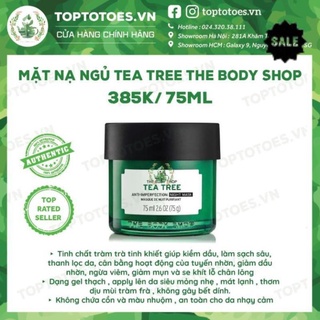 Mặt nạ ngủ The Body Shop Tea Tree Anti-imperfection Night Mask ngừa và giảm mụn, thanh lọc da, kiềm dầu