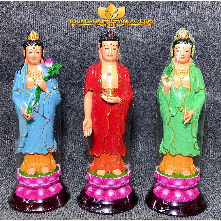 Bộ Tam Phương Thánh Phật 25cm BS