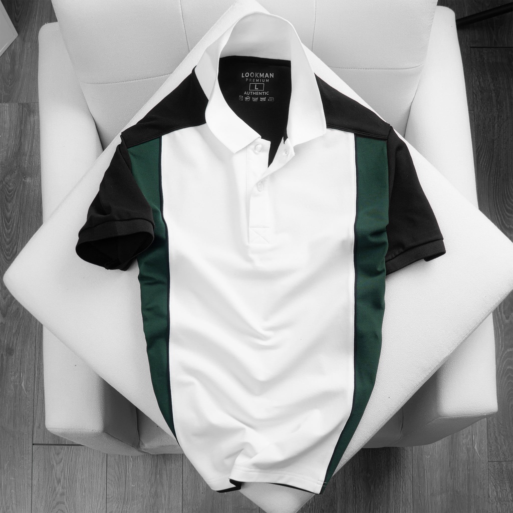 Áo Polo Nam Áo Thun Có Cổ Vải Cá Sấu Cotton Xuất Khẩu Phối Sọc Chuẩn Form Cực Đẹp Lookman M03 Liber | BigBuy360 - bigbuy360.vn
