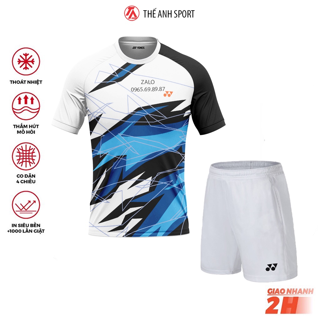 Quần áo cầu lông mới nhất, áo Yonex mùa giải 2022 size M L XL XXL