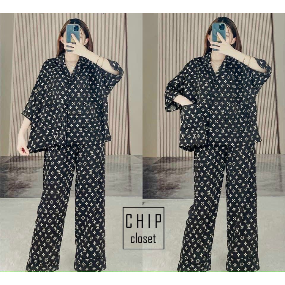 Bộ Ngủ Pijama Tay Lỡ Quần Dài - Bộ Mặc Nhà Chất Kate Thái Mềm Họa Tiết Hoạt Hình Siêu Xinh - KT002 | BigBuy360 - bigbuy360.vn