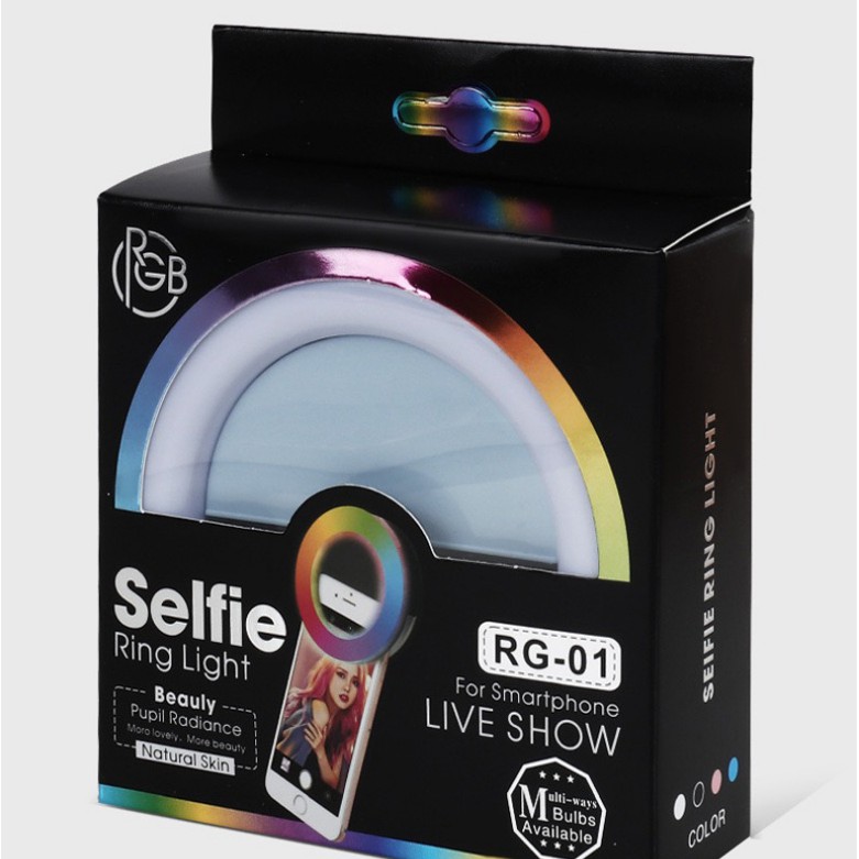 Đèn Chụp Ảnh Quay Video Tự Sướng 9 Màu RGB -  Đèn Selfie Làm Tiktok Video Cực Xinh Hot 2023 MIGU.VN
