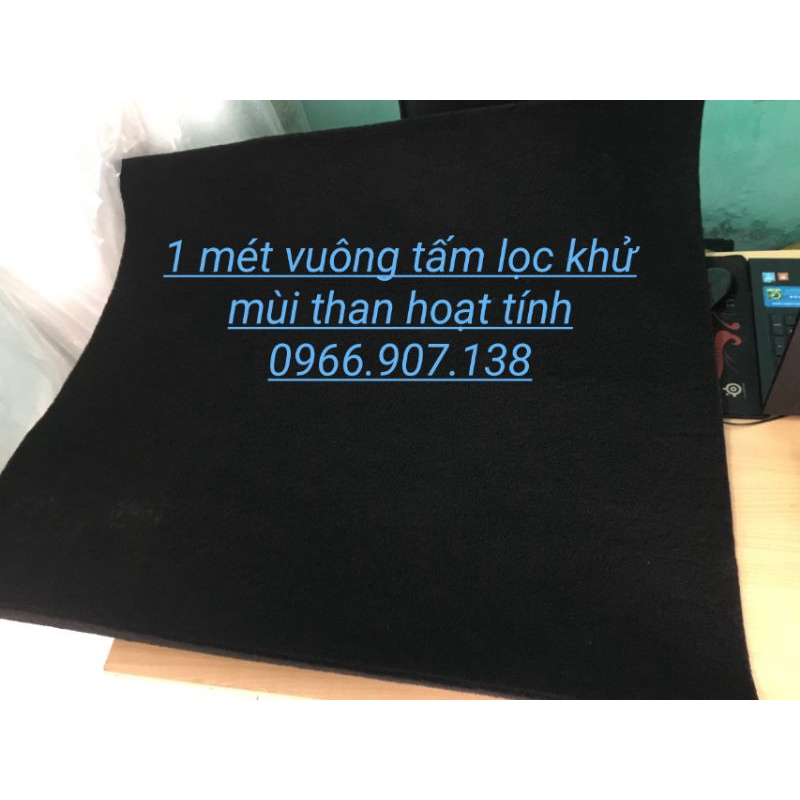 2 Mét Bông Lọc Khử Mùi Than Hoạt Tính. Tấm Lọc Carbon Khử Mùi  Dày 8~10mm