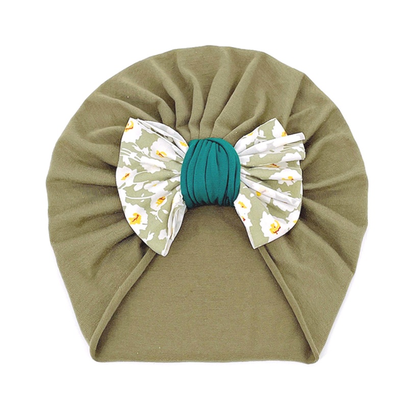 Mũ Beanie Thắt Nơ In Họa Tiết Hoa Dành Cho Trẻ Sơ Sinh