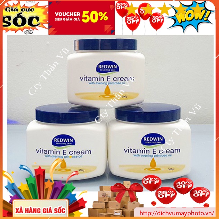 Kem dưỡng Vitamin E Cream 300g Dưỡng Ẩm, Làm Mềm Mịn, Phục Hồi Và Ngăn Ngừa Lão Hóa Da