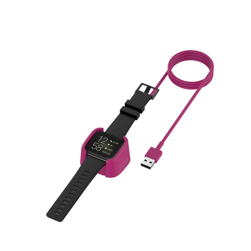 Dây Cáp Sạc Usb Dài 1m Màu Tím Thay Thế Cho Fitbit Versa 2