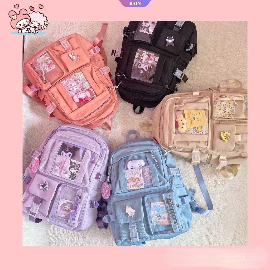 SANRIO Balo Đi Học Chống Trộm Sức Chứa Lớn Thời Trang Cho Nữ Sinh