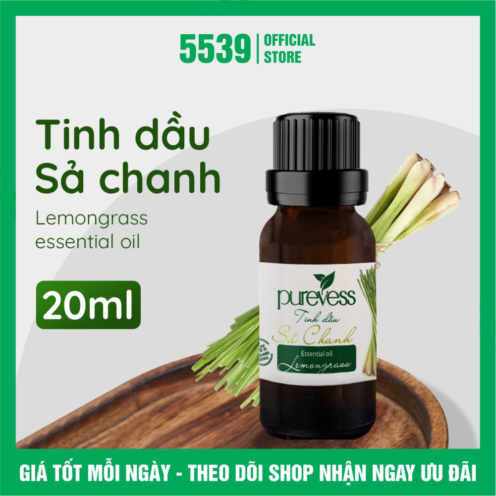 Tinh dầu sả chanh nguyên chất thư giản thơm phòng đuỗi muỗi diệt côn trùng - Shop 5539
