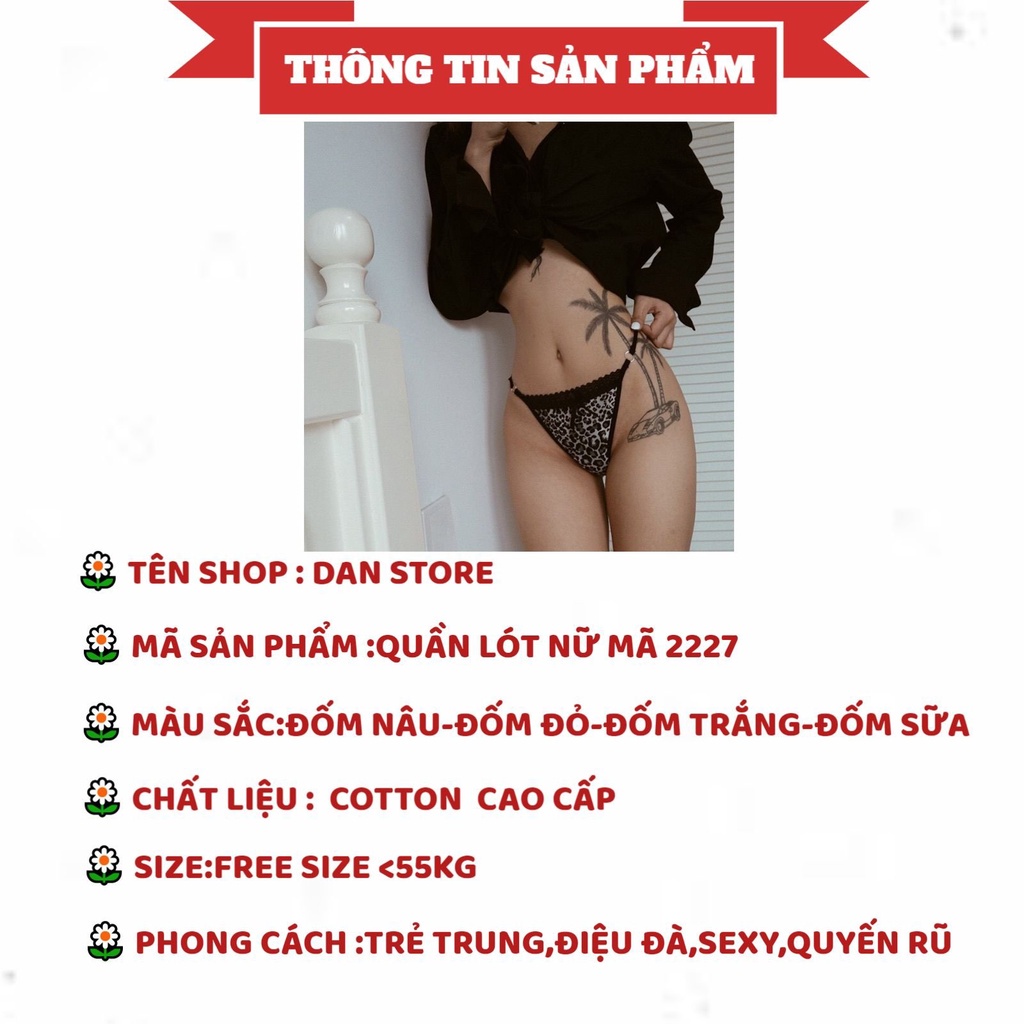 Quần Lót Nữ - Quần Lót Ren Lọt Khe họa tiết hổ báo sexy quyến rũ DAN STORE MÃ 2227