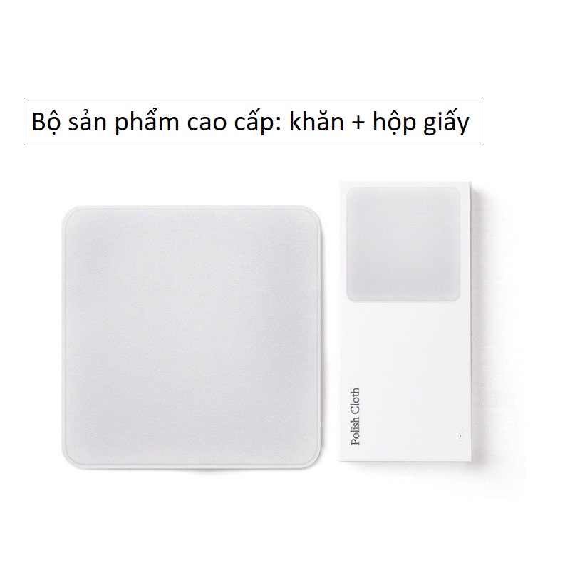 Khăn lau micro-fiber chuyên dụng hai lớp cho màn hình laptop điện thoại máy tính bảng ipad apple watch máy ảnh Vu Studio