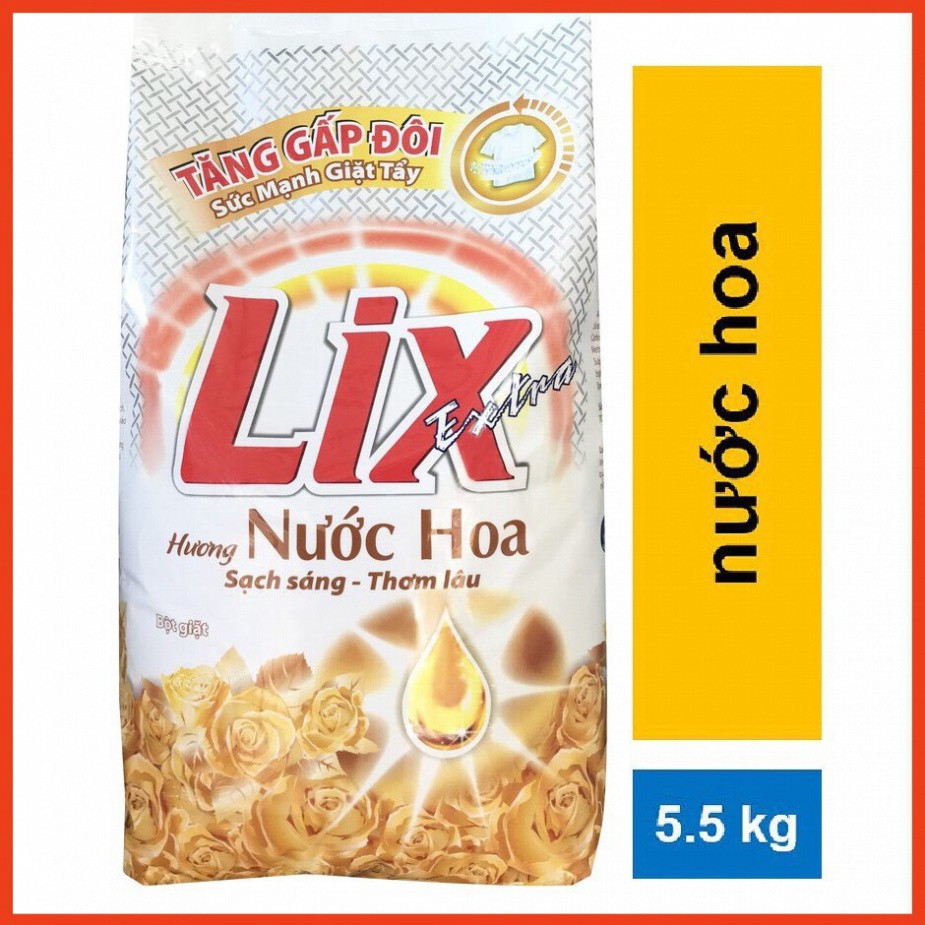 gg5 [HOT]Bột giặt Lix Extra 6KG / 5.5 KG TIẾT KIỆM CÔNG NGHỆ MỚI 85 95