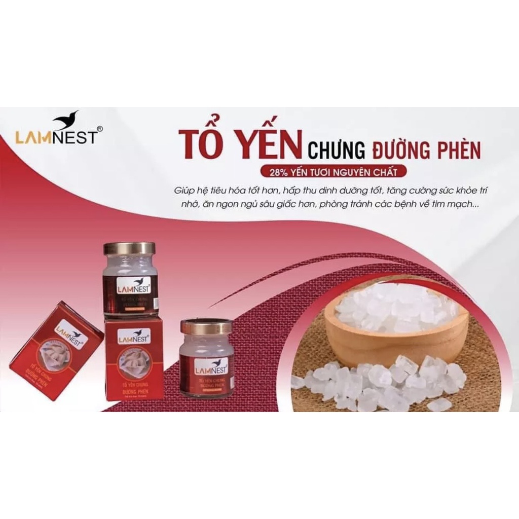 Yến Sào LamNest Chưng Tam Vị - hạt sen- nhân sâm 30% yến