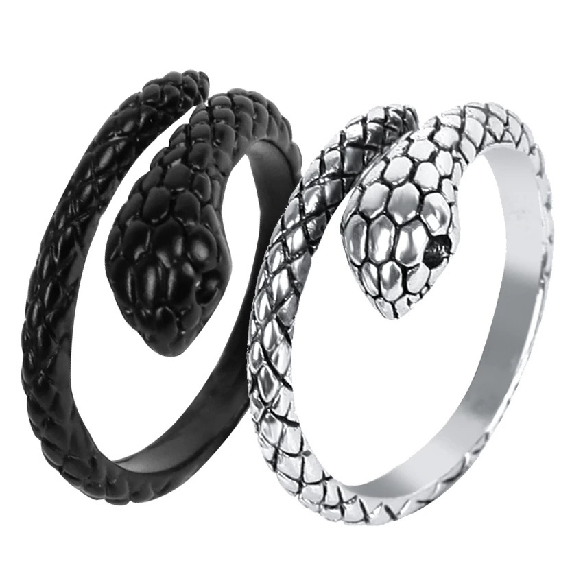 Nhẫn Hình Rắn Phong Cách Tối Giản Thời Trang Hàn Quốc