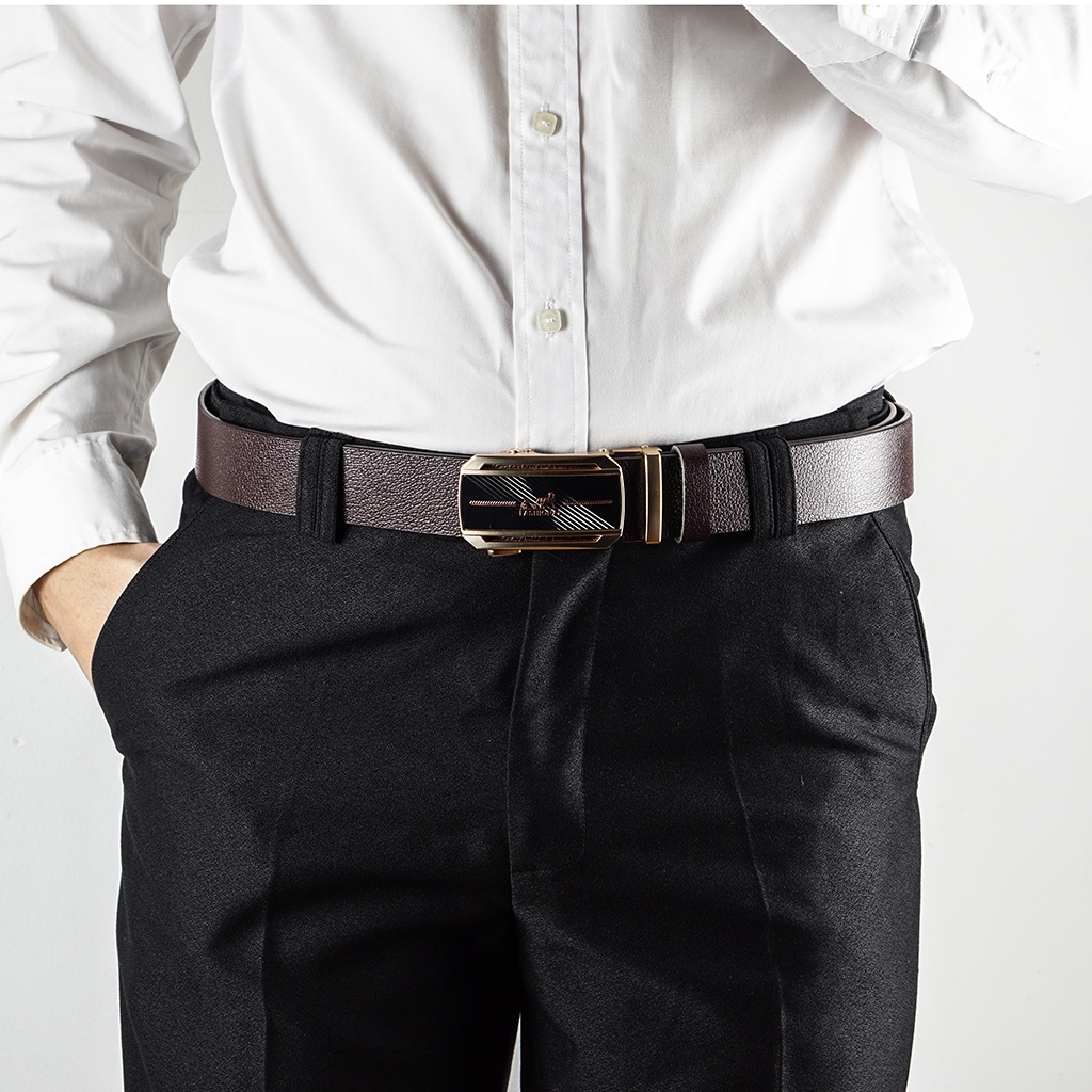 Thắt lưng nam cao cấp, dây nịt da bò nguyên cắt nguyên tấm 1 lớp siêu bền đẹp bảo hành 12 tháng