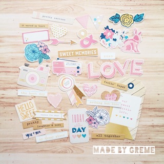 Sticker scrapbook chủ đề love