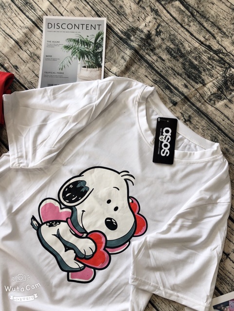 Bộ nữ thun cộc tay quần sooc in hình cún snoopy | BigBuy360 - bigbuy360.vn