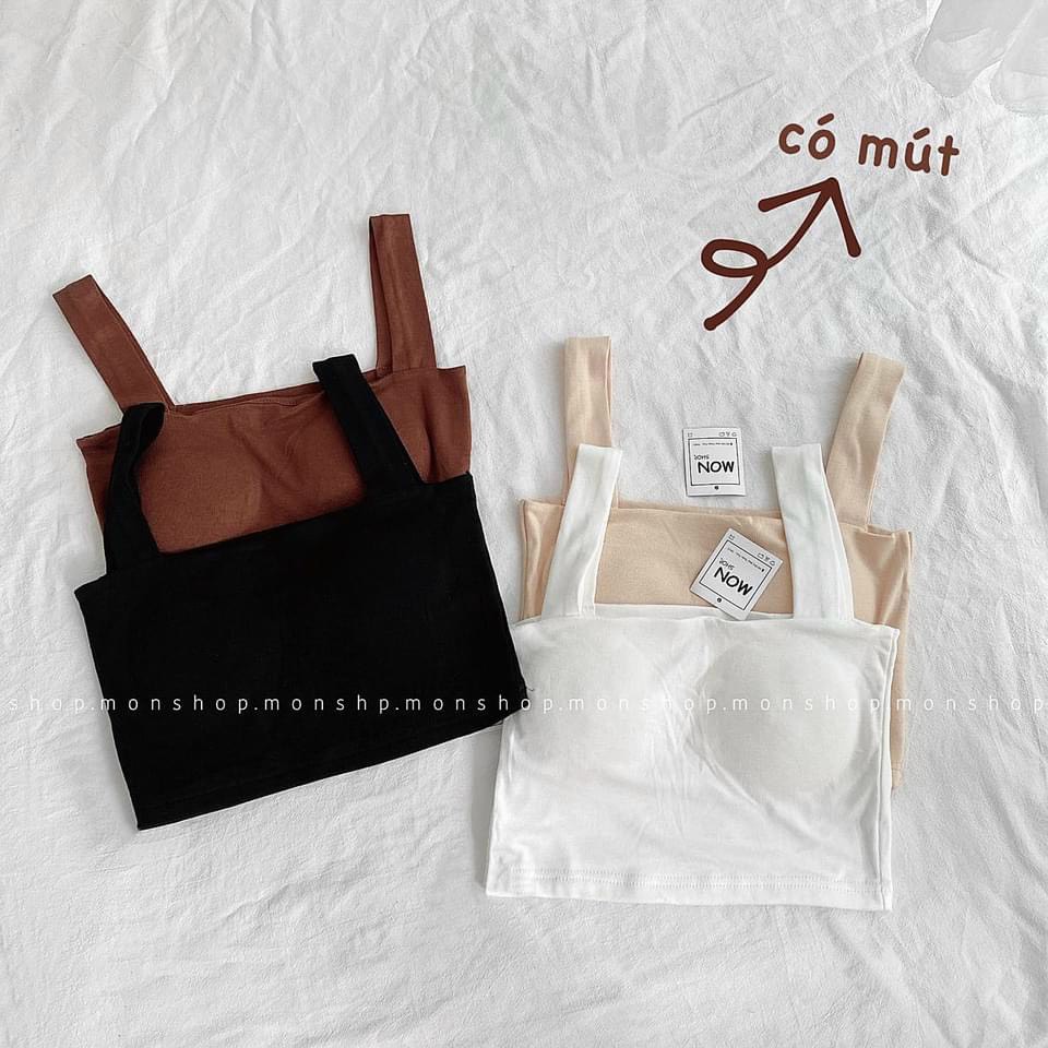 Áo 2 Dây Bản To Sẵn Mút Dễ Phối Đồ MUỐI 6045 P1/K12