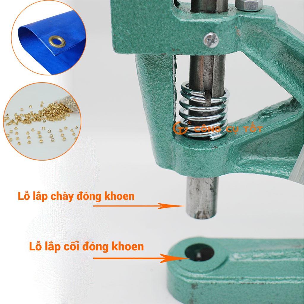 Máy đóng khoen bạt, máy dập cúc bằng tay GT371