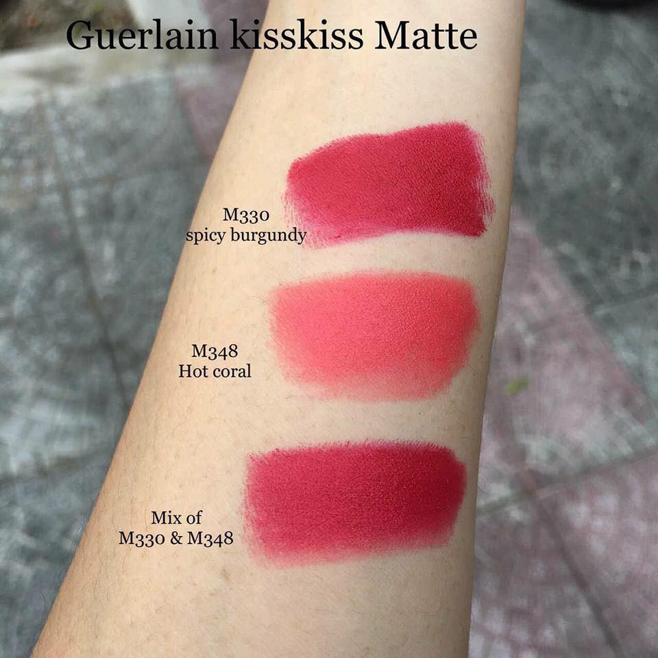 Son Guerlain Kiss Kiss Matte M330 Spicy Burgundy 3.5g Hàng Chuẩn 100%