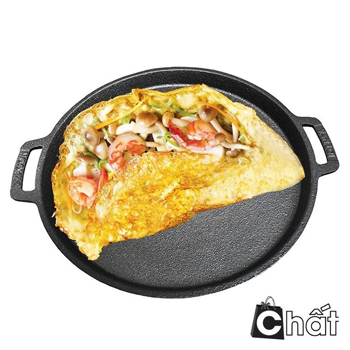 Chảo gang đúc bánh xèo chống dính, không gỉ đường kính 19cm