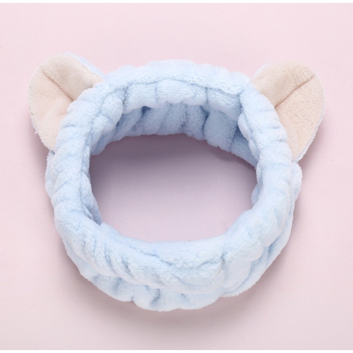 Băng đô rửa mặt, cài tóc turban nữ tai mèo 3D cute vải nhung chất đẹp mềm mượt Store4girls