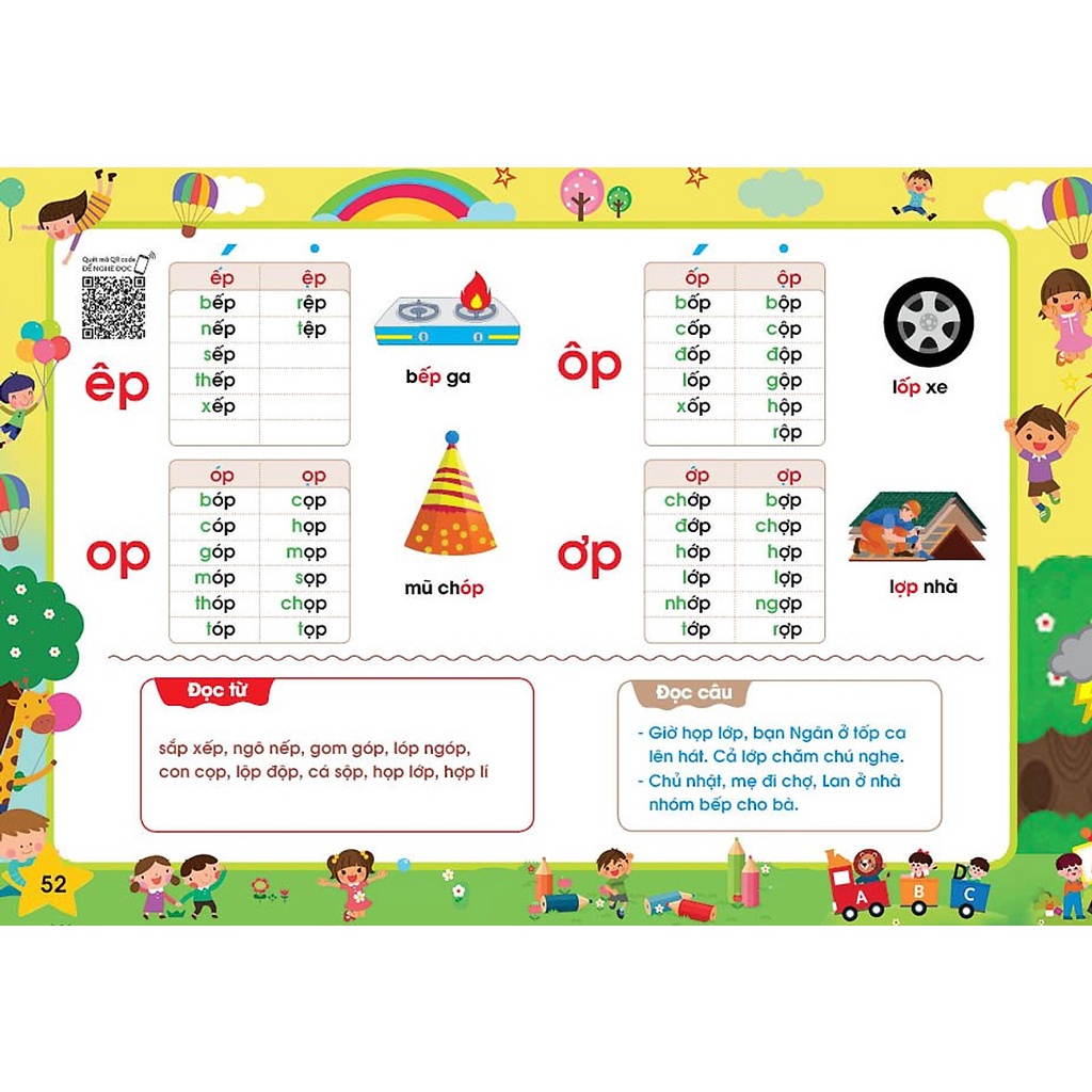 Sách Tư duy ngôn ngữ - Tập đánh vần tiếng việt 4.0 - Theo sơ đồ tư duy (4-6 tuổi) - Quét mà QR Code