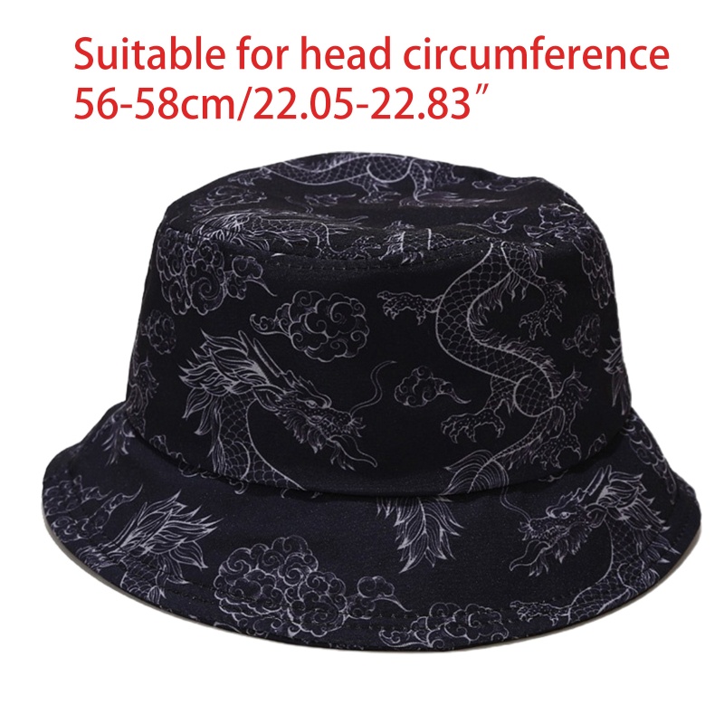 Nón bucket vành rộng in họa tiết graffiti phong cách Harajuku cho nam và nữ